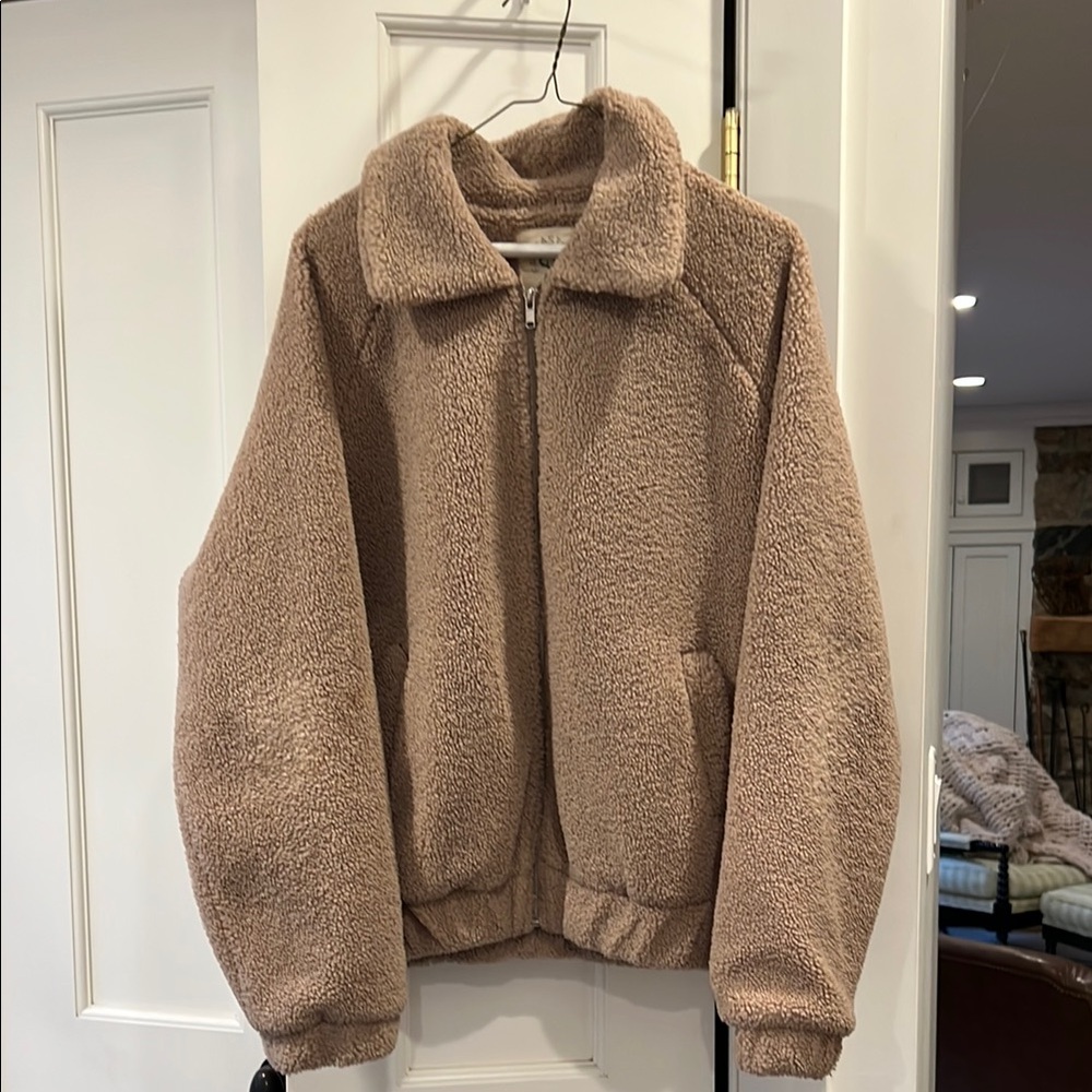 Cozy Tan Sherpa Jacket